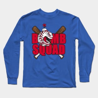 Bomb Squad Baseball - Red Long Sleeve T-Shirt